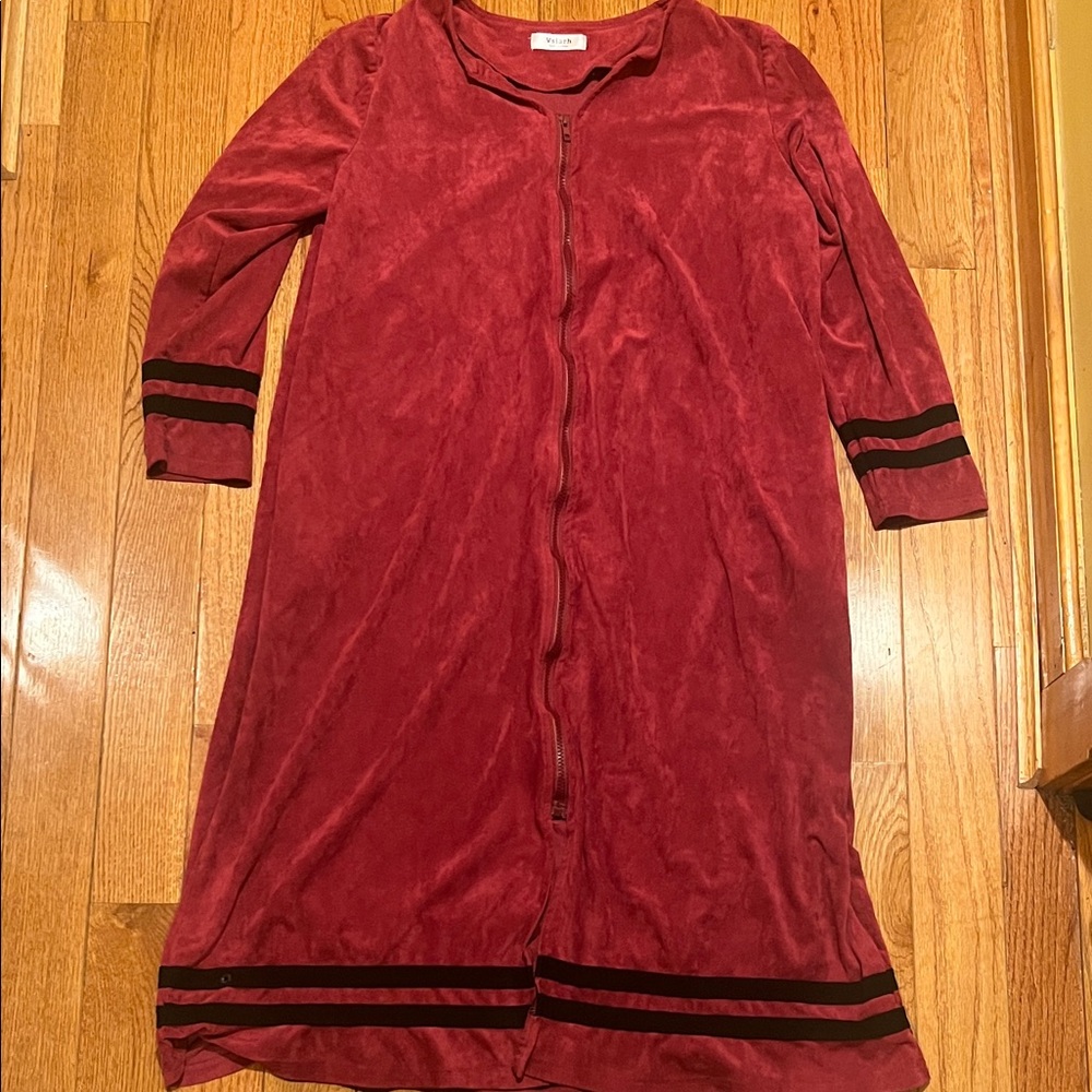 Plush Burgundy Kids Pajama Robe